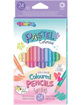 Colorino Colorino, 87737PTR, sada půlených pastelek, pastelové odstíny, 12 ks/24 barev