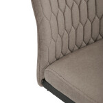 Židle jídelní, cappucino látka, černý kov