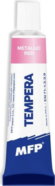 Temperové barvy 12ml METAL červená