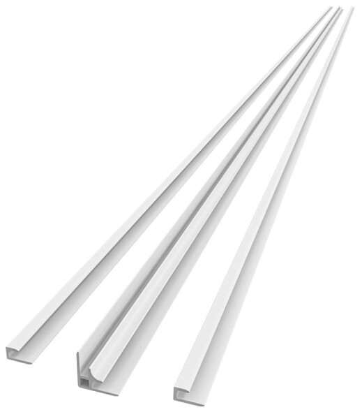 AQUALINE - DENIPAN set profilů pro rohovou instalaci, 2100, bílá mat DP21W