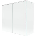 MEXEN/S - Rox L vanová zástěna 2-křídlová posuvná 160 + 70 x 150, transparent, bílá 8C9L-160-070-20-00