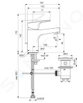 IDEAL STANDARD - Cerabase Umyvadlová baterie s výpustí, chrom BC829AA