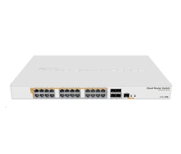 MikroTik Cloud Router Switch CRS328-24P-4S+RM, 800MHz CPU,512MB RAM, 24xLAN, 4xSFP+ slot, vč. L5 EDF_1015938