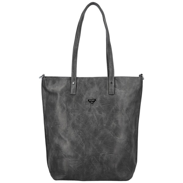 Stylová dámská koženková kabelka na rameno Indira, tmavě šedá