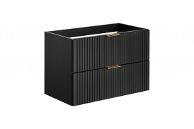 COMAD - Skříňka pod umyvadlo 80cm 2 zásuvky ADEL BLACK 5907611654859