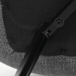 Židle jídelní, šedá látka, nohy černý kov