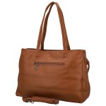 Módní dámská koženková kabelka na rameno Coveri Temari, hnědá