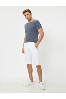 Koton Men's White Pocket Detailed Shorts