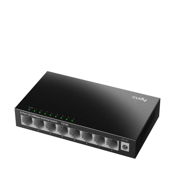 Cudy FS108 FS108 8-Port 10/100 Metal Switch - Switch - 0,1 Gbps síťový switch