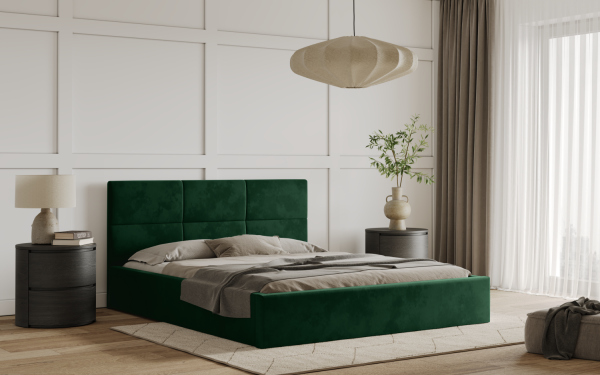 FRONTI Postel TIVOLI 120x200 zelená s úložným prostorem