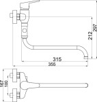 NOVASERVIS - Paneláková baterie bez příslušenství 100mm Titania IRIS New 94475/1,0