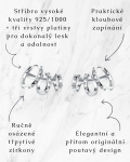 ELENYS Tři svítivé kroužky – náušnice ze sterlingového stříbra 925