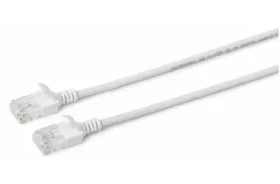 MicroConnect CAT6a U/UTP SLIM 5m bílá / LSZH (V-UTP6A05W-SLIM)