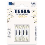 TESLA GOLD+ alkalická tužková baterie AAA (LR03) 4 ks / blister (1099137207)