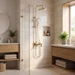 REA - Sprchový set Veneta Brush Gold REA-P3003
