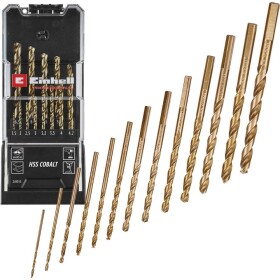 Einhell 249013 HSS-Co sada spirálových vrtáku do kovu 1.5 mm, 2 mm, 2.5 mm, 3 mm, 3.2 mm, 3.5 mm, 4 mm, 4.5 mm, 4.8 mm, 5 mm, 5.5 mm, 6 mm, 6.5 mm 1 sada