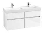 VILLEROY & BOCH - Collaro Umyvadlová skříňka, 115x55x44 cm, 4 zásuvky, Glossy White C01200DH