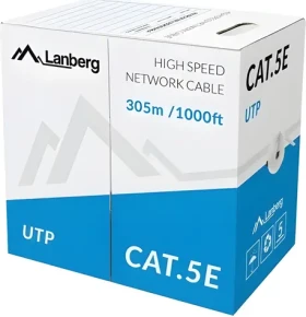 Lanberg LCU5-11CU-0305-S šedý / Instalační kabel / UTP Cat5e / drát CU / 305 m (LCU5-11CU-0305-S)