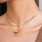 ELENYS Aura – pozlacený náhrdelník 18K žluté zlato Délka náhrdelníku: 40+5 cm / max. 45 cm