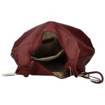 Módní dámská koženková kabelka na rameno Coveri Larbi, vínová