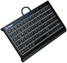 Keysonic KSK-3011ELC černá / Mini klávesnice / USB / QWERTZ DE / Integrovaný numpad / Podsvícení LED (60964)