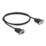 Delock RS-232 Sub-D9 samec/samice / Sériový kabel / úzké konektory / 1 m (86578)