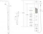 MEXEN - Navas sprchový panel, černý 7627-02-70