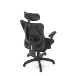 Židle kancelářská, nastavitelný podhlavník, potah černá síťovina mesh, mechanika permanent kontakt