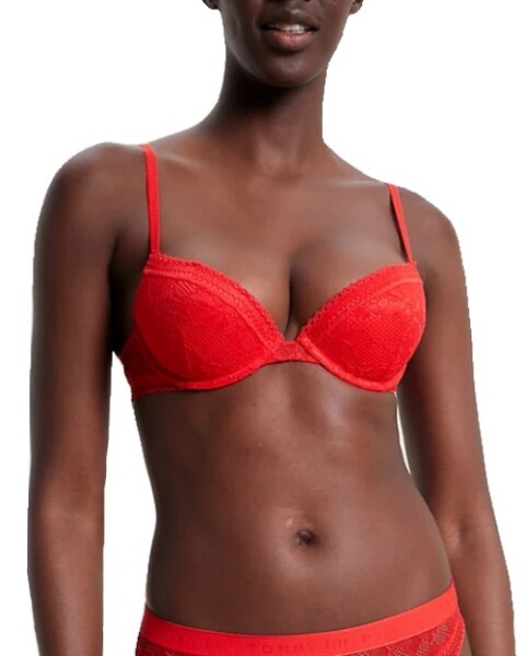Dámská push-up podprsenka Tommy Hilfiger UW0UW04755 červená
