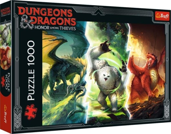Trefl Puzzle Dungeons&amp;Dragons: Čest zlodějů, Legendární Monstra Faerunu 1000 dílků