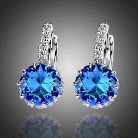 Náušnice Swarovski Elements Bernadette Topaz, Světle modrá