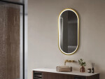 Zrcadlo se senzorem SAT Aurum 40x80 cm broušené zlato SATZAUR4080BZ SATZAUR4080BZ