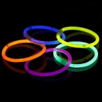 Mamido Fluorescenční náramky 100 kusů v různých barvách svítící ve tmě