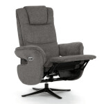 Polohovací křeslo, elektrické zabudované ovládání, funkce zero gravity, šedá, látka, TV-C5590 GREY2