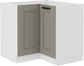 Spodní rohová skříňka Luna 90x90 DN 2F BB Barva korpusu: Bílá, Barva dvířek: Clay Grey