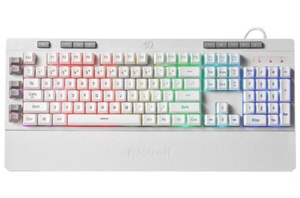 Redragon K512 RGB Shiva bílá / Herní klávesnice / membránová / RGB / USB / US layout (K512W-RGB)