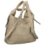 Trendy dámský koženkový kabelko-batoh Lambros, béžový