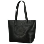 Trendy dámská koženková kabelka na rameno Serafina, černá