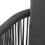 Zahradní židle, hliník, látka, šedá, AZC-C1179 GREY