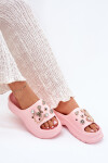 Pěnové Dámské Pantofle Se Zlatými Prstýnky Růžové Hortiana 36