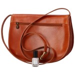 Prostorná dámská kožená crossbody taška Melinda, koňaková