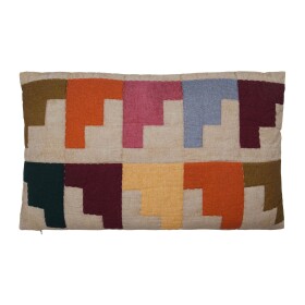House Doctor Prošívaný povlak na polštář Block Multi 30 × 50 cm, multi barva, textil