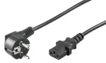 MicroConnect Síťový napájecí kabel Schuko 90° úhel - C13 0.5m černá (PE010405)