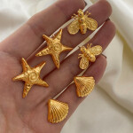 ELENYS Bee Honey – pozlacené náušnice 18K žluté zlato