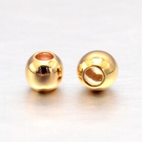 Kovový oddělovací korálek - pozlacený - 3 mm - 1 ks
