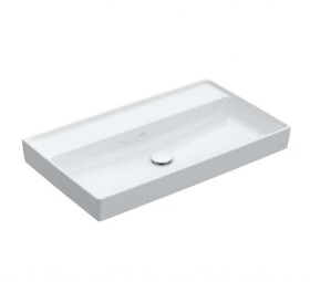 VILLEROY & BOCH - Collaro Umyvadlo nábytkové 80x47 cm, bez přepadu, bez otvoru pro baterii, CeramicPlus, alpská bílá 4A3383R1