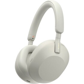 Sony WH-1000XM5 Headset uzavřená (Over Ear) Bluetooth® stereo stříbrná High-Resolution Audio, Redukce šumu mikrofonu, Potlačení hluku Indikátor nabití,