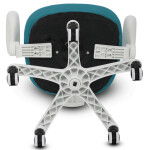 Dětská židle, výškově nastavitelná, modrá síťovina, KA-K1063 BLUE