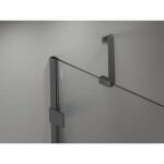 MEXEN/S - Lunar sprchový kout dveře křídlové levá 75 x 80, transparent, grafit metal 834-075-080-95-00-L