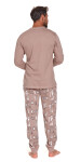 Pánské pyžamo model 19012666 hnědé DN Nightwear